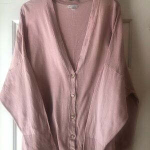 J Jill lightweight Pink cardigan size 3X